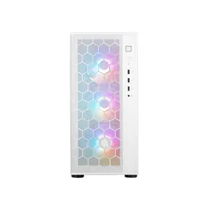 SilverStone SST-FAR1W-PRO-V2 FARA R1 PRO V2 Mid Tower Gaming Case, Tempered Glass Side Panel, Pre-Installed ARGB Fans, ATX Motherboard Support, High Airflow PC Chassis White