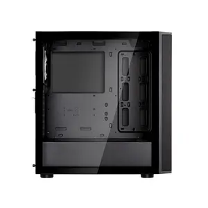 SilverStone SST-FAR1B-PRO-V2 FARA R1 PRO V2 Mid Tower Gaming Case, Tempered Glass Side Panel, Pre-Installed ARGB Fans, ATX Motherboard Support, High Airflow Mesh Front Panel PC Chassis Black