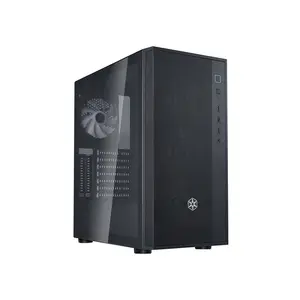 SilverStone SST-FAR1B-PRO-V2 FARA R1 PRO V2 Mid Tower Gaming Case, Tempered Glass Side Panel, Pre-Installed ARGB Fans, ATX Motherboard Support, High Airflow Mesh Front Panel PC Chassis Black