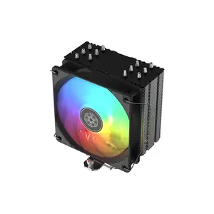 SilverStone Frost Mage 600 ARGB CPU Air Cooler, Single Tower Heatsink Design, 6 Copper Heatpipes, 120mm PWM Fan, Addressable RGB Lighting, High-Performance Air Cooling System