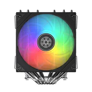 SilverStone Frost Mage 620 ARGB CPU Air Cooler, Dual Tower Heatsink Design, 6 Copper Heatpipes, Dual 120mm PWM Fans, Addressable RGB Lighting, High-Performance Air Cooling System Black