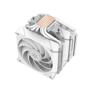 SilverStone Frost Mage 620 ARGB CPU Air Cooler, Dual Tower Heatsink Design, 6 Copper Heatpipes, Dual 120mm PWM Fans, Addressable RGB Lighting, High-Performance Cooling System White
