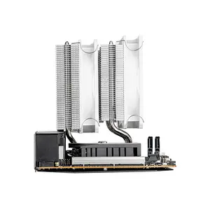 SilverStone HYD120-ARGB-V2 Hydrogon D120 CPU Air Cooler, Dual Tower, 6 Heatpipes, Dual 120mm PWM Fans, ARGB, White