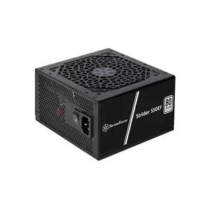 SilverStone Strider 550 EF 550W Power Supply, 80 PLUS Certified Efficiency, Single +12V Rail Design, ATX Form Factor, 120mm Silent Cooling Fan, Reliable Desktop PSU Black