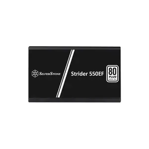 SilverStone Strider 550 EF 550W Power Supply, 80 PLUS Certified Efficiency, Single +12V Rail Design, ATX Form Factor, 120mm Silent Cooling Fan, Reliable Desktop PSU Black