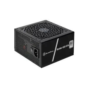 SilverStone Strider 650 EFA 650W Power Supply, 80 PLUS Certified Efficiency, ATX Form Factor, 120mm Silent Cooling Fan, Reliable Single-Rail Power Delivery PSU