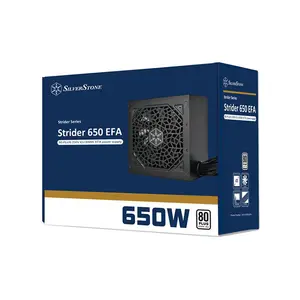 SilverStone Strider 650 EFA 650W Power Supply, 80 PLUS Certified Efficiency, ATX Form Factor, 120mm Silent Cooling Fan, Reliable Single-Rail Power Delivery PSU