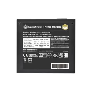 SilverStone Triton 1000Rz Triton 1000W Power Supply, Cybenetics Gold, ATX 3.1, Fully Modular, 120mm Fan, Black
