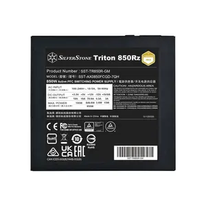 SilverStone Triton 850Rz 850W Power Supply, Cybenetics Gold Certified Efficiency, ATX 3.1 and PCIe 5.1 Ready, Modular Cable Design, 120mm Silent Cooling Fan, High-Performance Gaming PSU