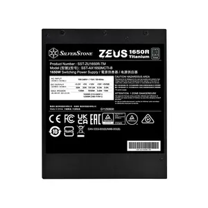 SilverStone ZEUS 1650R 1650W Power Supply, Cybenetics Platinum Certified Efficiency, ATX 3.1 and PCIe 5.1 Ready, Fully Modular Cabling Design, 135mm Silent Cooling Fan, High-End Performance PSU