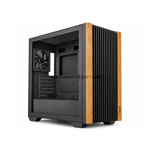 Sonic C19 Black Wood Mid-Tower ATX Gaming Case, 4x 120mm Pre-Installed Infinity ARGB Fans, Wooden Front Panel, Tempered Glass Side Panel, ATX / Micro-ATX / Mini-ITX Motherboard Support