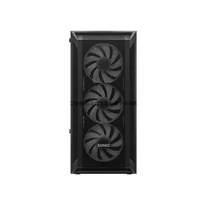 Sonic R19 Black ATX ARGB Gaming Case, 3x 120mm Pre-Installed ARGB Fans, Tempered Glass Side Panel, ATX / Micro-ATX / Mini-ITX Motherboard Support, 7 Expansion Slots, Mid-Tower Gaming Chassis