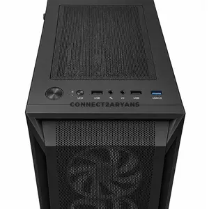 Sonic R19 Black ATX ARGB Gaming Case, 3x 120mm Pre-Installed ARGB Fans, Tempered Glass Side Panel, ATX / Micro-ATX / Mini-ITX Motherboard Support, 7 Expansion Slots, Mid-Tower Gaming Chassis
