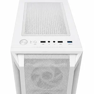 Sonic R19 White ATX ARGB Gaming Case, 3x 120mm Pre-Installed ARGB Fans, Tempered Glass Side Panel, High-Airflow Front Design, ATX / Micro-ATX / Mini-ITX Motherboard Support, 7 Expansion Slots, Mid-Tower Gaming Chassis