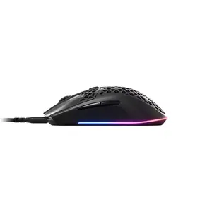 SteelSeries Aerox 3 Onyx Wired Gaming Mouse Black Edition, Ultra-Lightweight Honeycomb Shell Design, High-Precision Optical Sensor, Wired Esports Gaming Mouse