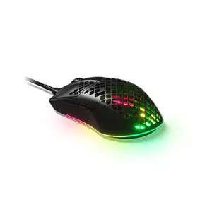 SteelSeries Aerox 3 Onyx Wired Gaming Mouse Black Edition, Ultra-Lightweight Honeycomb Shell Design, High-Precision Optical Sensor, Wired Esports Gaming Mouse