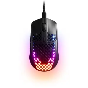 SteelSeries Aerox 3 Onyx Wired Gaming Mouse Black Edition, Ultra-Lightweight Honeycomb Shell Design, High-Precision Optical Sensor, Wired Esports Gaming Mouse