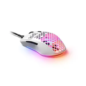 SteelSeries Aerox 3 Onyx Wired Gaming Mouse White Edition, Ultra-Lightweight Honeycomb Shell Design, High-Precision Optical Sensor, Wired Esports Gaming Mouse