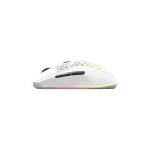 SteelSeries Aerox 3 Wireless Onyx Gaming Mouse White Edition, Ultra-Lightweight Wireless Design, High-Precision Optical Sensor, Competitive Esports Gaming Mouse