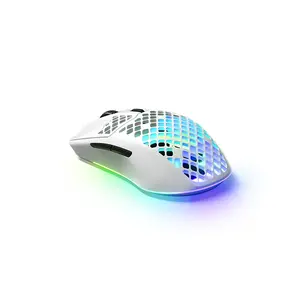 SteelSeries Aerox 3 Wireless Onyx Gaming Mouse White Edition, Ultra-Lightweight Wireless Design, High-Precision Optical Sensor, Competitive Esports Gaming Mouse