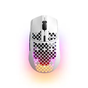 SteelSeries Aerox 3 Wireless Onyx Gaming Mouse White Edition, Ultra-Lightweight Wireless Design, High-Precision Optical Sensor, Competitive Esports Gaming Mouse