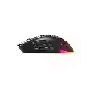 SteelSeries Aerox 9 Wireless RGB Gaming Mouse, Ultra-Lightweight Design, Multi-Button MMO Layout, Wireless Connectivity, High-Performance MMO and MOBA Gaming Mouse