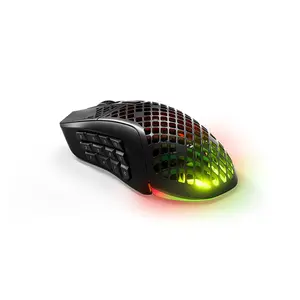 SteelSeries Aerox 9 Wireless RGB Gaming Mouse, Ultra-Lightweight Design, Multi-Button MMO Layout, Wireless Connectivity, High-Performance MMO and MOBA Gaming Mouse