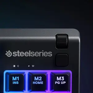 SteelSeries Apex 3 TKL Wired Gaming Keyboard, Whisper-Quiet Switches, Tenkeyless Layout Design, RGB Gaming Backlighting, Durable Esports Gaming Keyboard