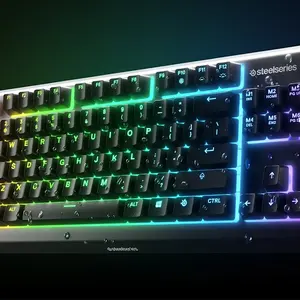 SteelSeries Apex 3 TKL Wired Gaming Keyboard, Whisper-Quiet Switches, Tenkeyless Layout Design, RGB Gaming Backlighting, Durable Esports Gaming Keyboard