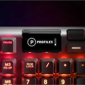 SteelSeries Apex 5 Hybrid Mechanical Gaming Keyboard, Blue Hybrid Mechanical Switches, Full-Size Layout Design, RGB Backlighting Effects, Premium Gaming Keyboard