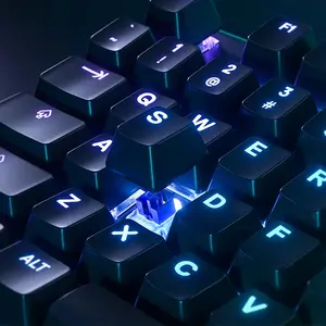 SteelSeries Apex 5 Hybrid Mechanical Gaming Keyboard, Blue Hybrid Mechanical Switches, Full-Size Layout Design, RGB Backlighting Effects, Premium Gaming Keyboard