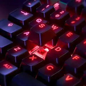 SteelSeries Apex 7 Gaming Keyboard, Red Linear Mechanical Switches, Full-Size Layout Design, RGB Mechanical Gaming Keyboard