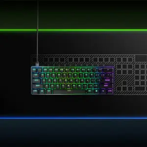 SteelSeries Apex 9 Mini Wired Gaming Keyboard, Optical Mechanical Switches, Compact 60% Layout Design, RGB Esports Gaming Keyboard