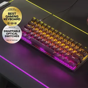 SteelSeries Apex 9 Mini Wired Gaming Keyboard, Optical Mechanical Switches, Compact 60% Layout Design, RGB Esports Gaming Keyboard