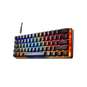 SteelSeries Apex Pro Mini Wired Gaming Keyboard, OmniPoint Adjustable Mechanical Switches, Compact 60% Layout Design, RGB Esports Gaming Keyboard