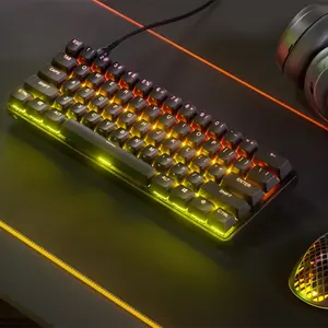 SteelSeries Apex Pro Mini Wired Gaming Keyboard, OmniPoint Adjustable Mechanical Switches, Compact 60% Layout Design, RGB Esports Gaming Keyboard