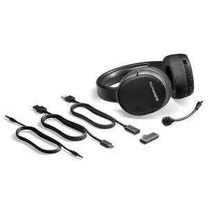 SteelSeries Arctis 1 Wireless Gaming Headphones Black Edition, Multi-Platform Wireless Audio System, Low-Latency Wireless Connectivity, Versatile Gaming Headset for PC and Console