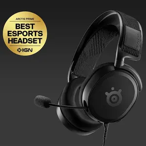 SteelSeries Arctis Prime Wired Gaming Headset Black Edition, High-Fidelity Esports Audio System, Tournament-Grade Sound Performance, Professional Competitive Gaming Headset