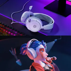 SteelSeries Arctis Nova 1 Wired Gaming Headset White Edition, Lightweight Multi-Platform Gaming Audio System, High-Fidelity Sound Performance, Comfortable Gaming Headphones