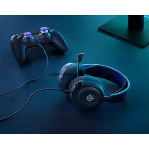 SteelSeries Arctis Nova 1P Black Wired Gaming Headset for PS5 & PS4, High Fidelity Drivers, 360° Spatial Audio, ClearCast Gen 2 Noise-Cancelling Mic, 3.5mm Multi-Platform, AirWeave Memory Foam, 253g