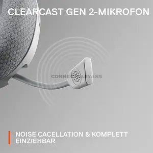 SteelSeries Arctis Nova 1P White Wired Gaming Headset for PS5 & PS4, High Fidelity Drivers, 360° Spatial Audio, ClearCast Gen 2 Noise-Cancelling Mic, 3.5mm Multi-Platform, AirWeave Memory Foam, 253g