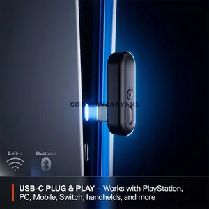 SteelSeries Arctis Nova 3P Wireless Black Gaming Headset for PlayStation, 2.4GHz + Bluetooth 5.3, Neodymium Drivers, Detachable 32kHz Mic, 40-Hour Battery, USB-C, 260g tr.steelseries.com