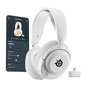 SteelSeries Arctis Nova 5 Wireless Gaming Headphones White Edition, Multi-Platform Wireless Audio System, High-Fidelity Sound Performance, Premium Wireless Gaming Headset