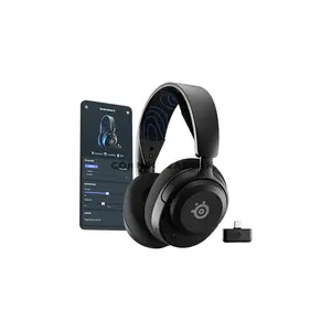 SteelSeries Arctis Nova 5P Wireless Black Gaming Headset for PlayStation, 2.4GHz + Bluetooth 5.3, 60-Hour Battery, Neodymium Drivers, ClearCast 2.X 32kHz Mic, USB-C, 265g
