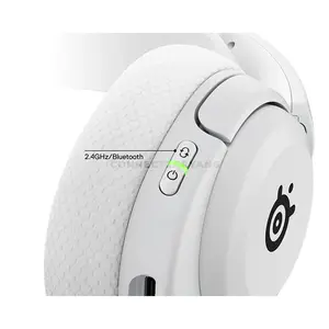SteelSeries Arctis Nova 5P Wireless White Gaming Headset for PlayStation, 2.4GHz + Bluetooth 5.3, 60-Hour Battery, Neodymium Drivers, ClearCast 2.X 32kHz Mic, USB-C, 265g