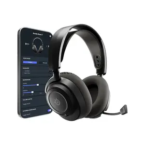 SteelSeries Arctis Nova 7 Wireless Gen 2 Black Gaming Headset for PC, 2.4GHz + Bluetooth, 50+ Hour Battery, Neodymium Drivers, 360° Spatial Audio, Noise-Rejecting Mic, USB-C & ChatMix SteelSeries