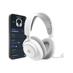 SteelSeries Arctis Nova 7 Wireless Gen 2 White Gaming Headset for PC, 2.4GHz + Bluetooth, 50+ Hour Battery, Neodymium Drivers, 360° Spatial Audio, Noise-Rejecting Mic, USB-C & ChatMix