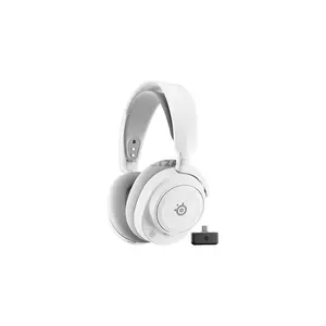 SteelSeries Arctis Nova 7 Wireless Gen 2 White Gaming Headset for PC, 2.4GHz + Bluetooth, 50+ Hour Battery, Neodymium Drivers, 360° Spatial Audio, Noise-Rejecting Mic, USB-C & ChatMix
