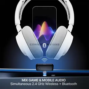 SteelSeries Arctis Nova 7P Wireless Gen 2 White Gaming Headset for PS5, 2.4GHz + Bluetooth, 50+ Hour Battery, Neodymium Drivers, 360° Spatial Audio, USB-C, ChatMix