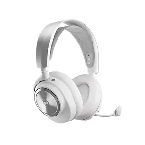 SteelSeries Arctis Nova Pro Wireless Gaming Headphones White Edition, Premium Multi-Platform Wireless Audio System, High-Fidelity Sound, Professional Gaming Headset